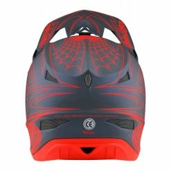 CASQUE TLD D3 FIBERLITE SPIDERSTRIPE GRAY/RED 2022 -VTT Boutique de vente casque tld d3 fiberlite spiderstripe grayred 2022 1