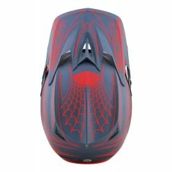 CASQUE TLD D3 FIBERLITE SPIDERSTRIPE GRAY/RED 2022 -VTT Boutique de vente casque tld d3 fiberlite spiderstripe grayred 2022 3